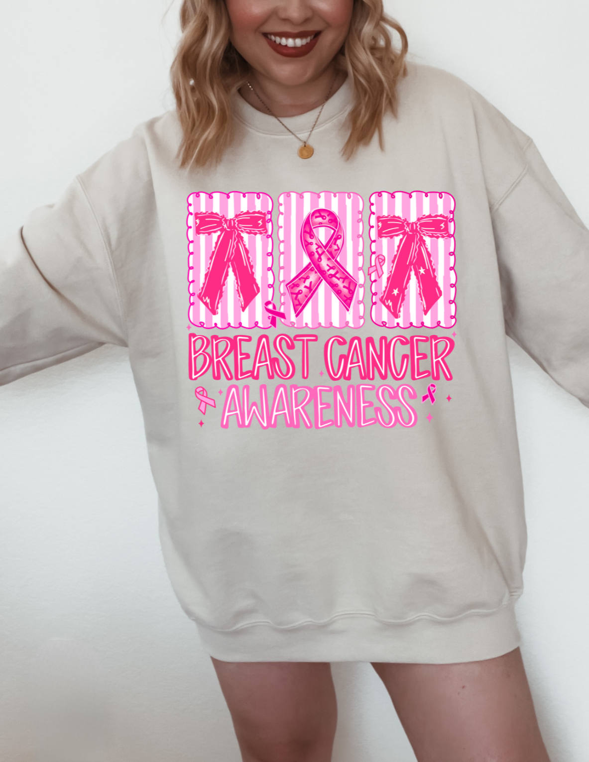 T-shirt/Sweatshirt Bows & Breast Cancer Awareness