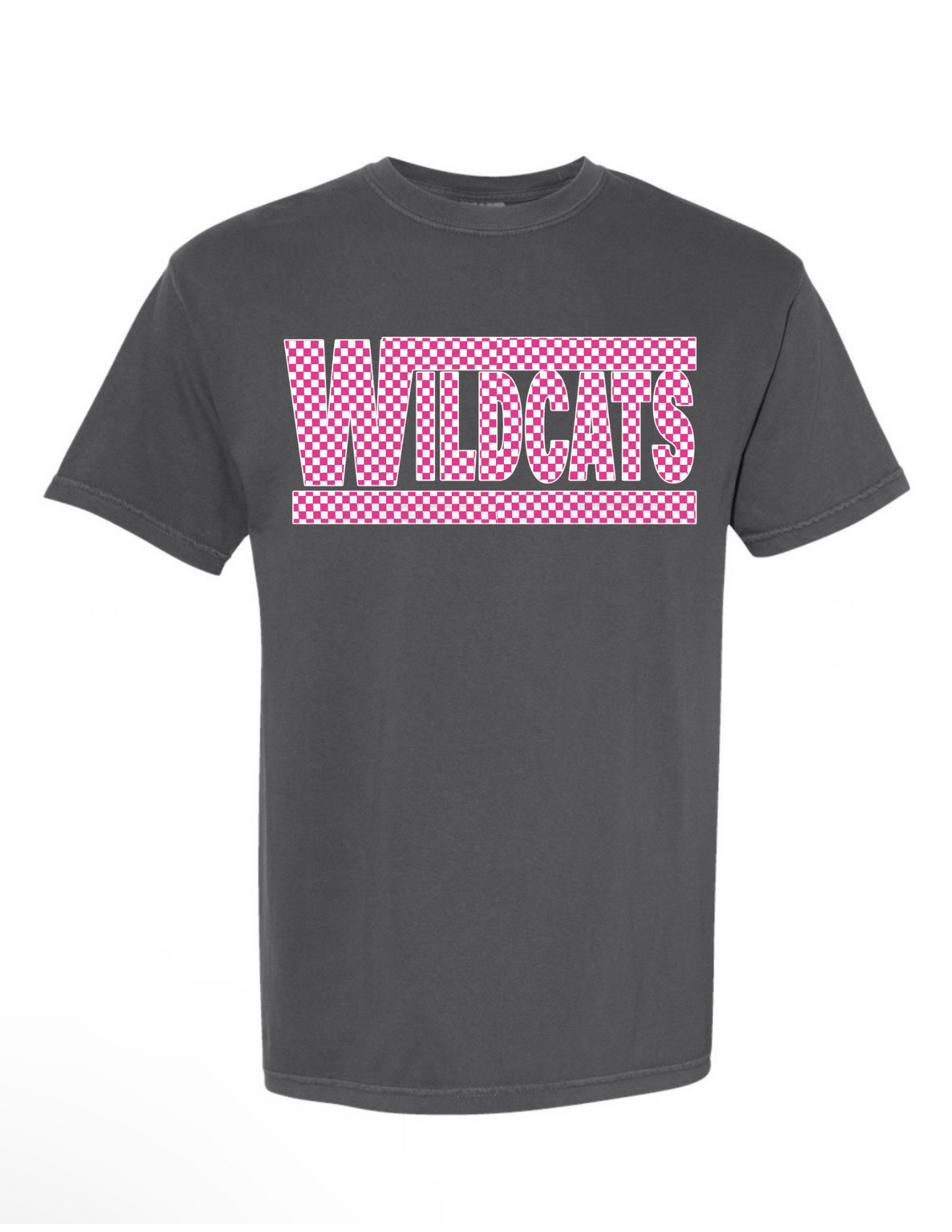 T/S Pink Wildcat Checkered