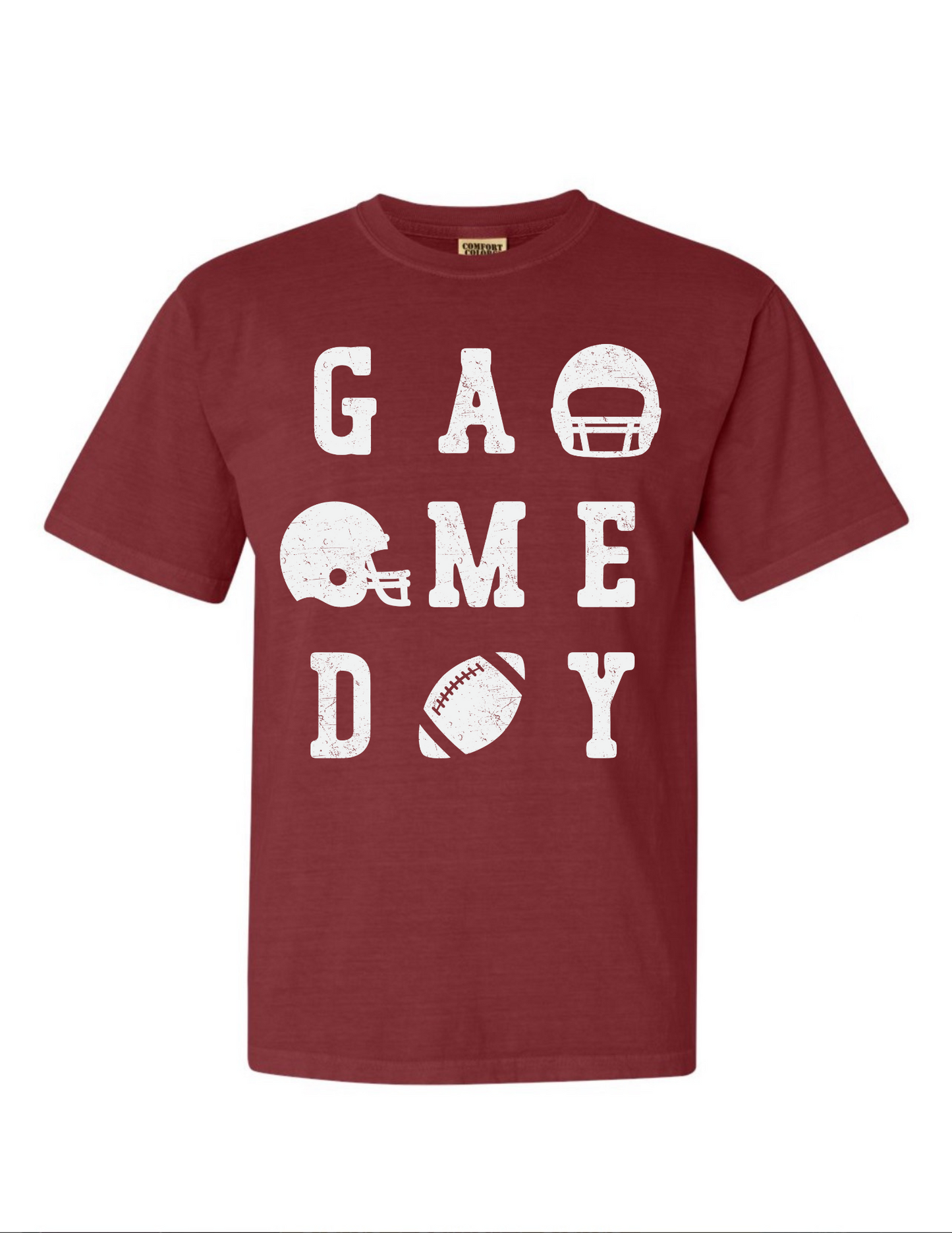 T/S White Gameday Distressed