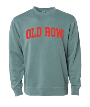 Old Row Green & Red Pigment Dyed Crewneck