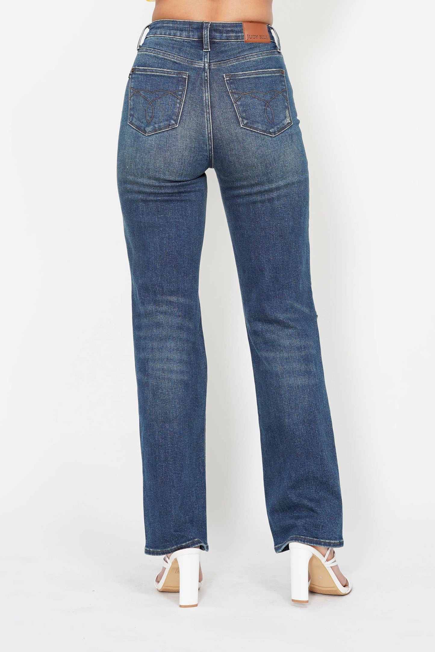 Judy Blue HW Ripped Knee Dad Jean