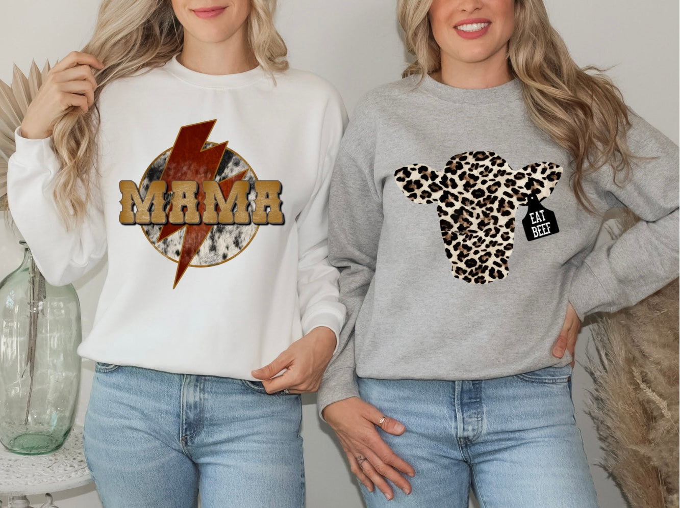 Mama Faux CowHide Graphic T/S