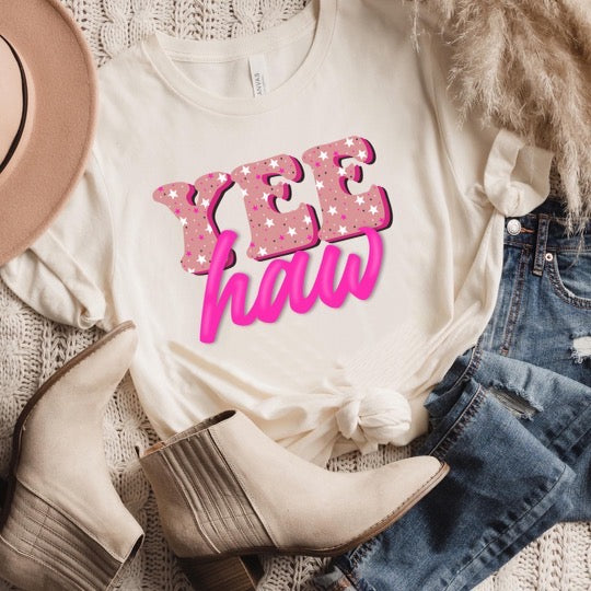 Pink YEE Haw T/S